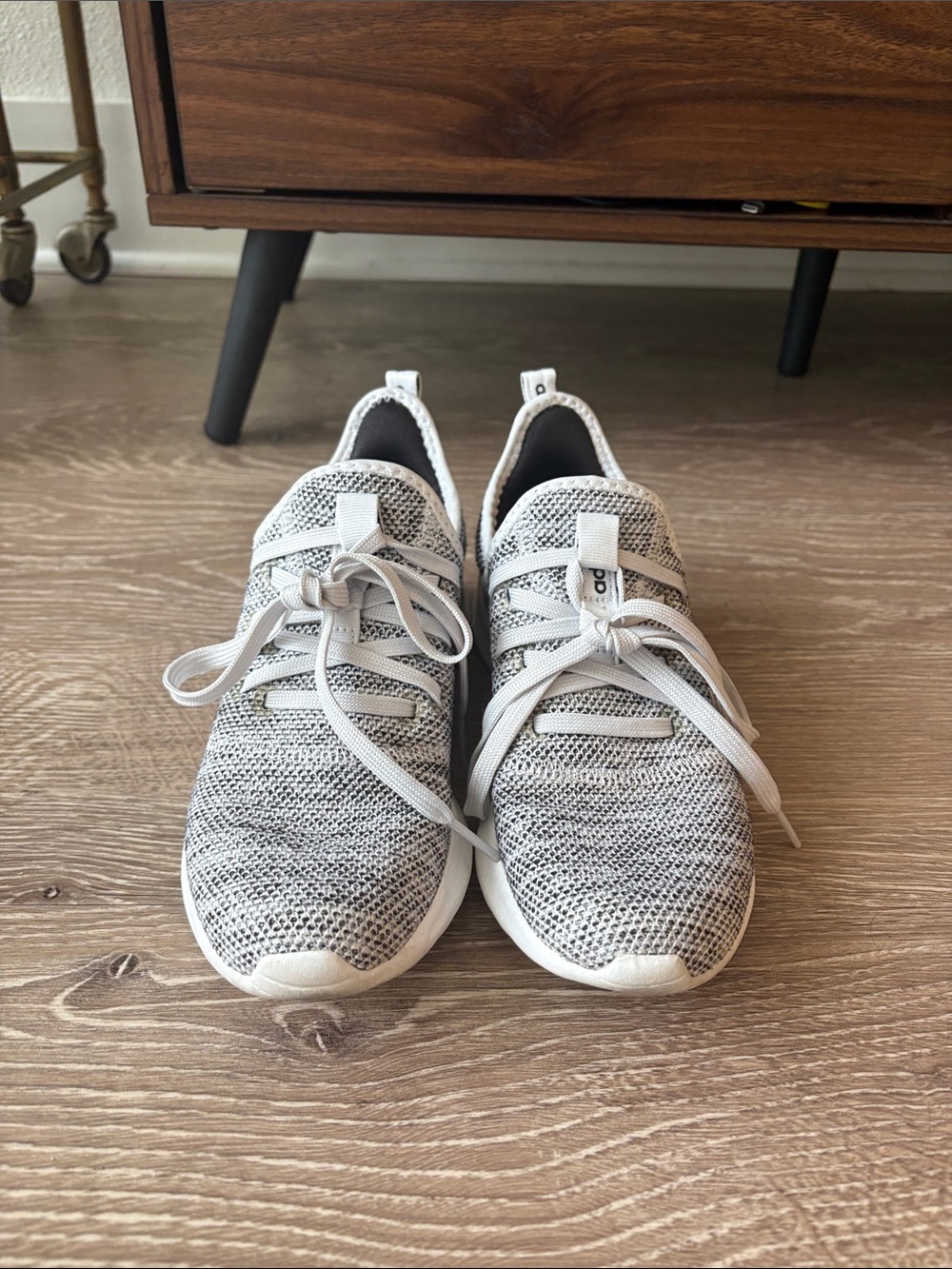 adidas Knit Cloudfoam Comfort Sneakers - White/Gray